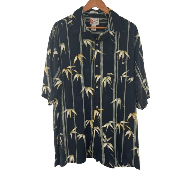 Hilo Hattie Vintage 80's 100% Rayon Short Sleeve Button Down Aloha Shirt Large - Picture 2 of 10